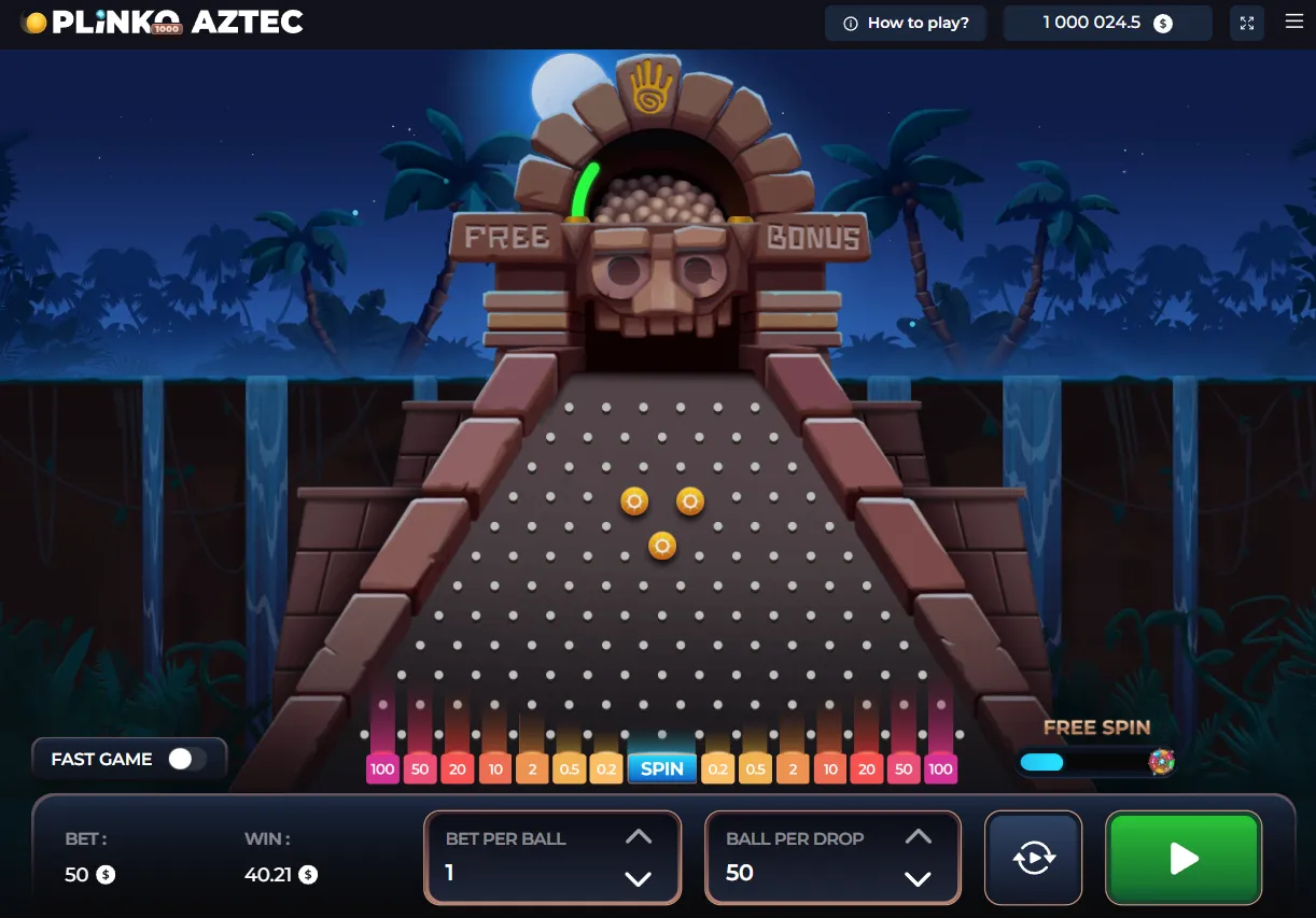 Plinko Aztec 1000 demo